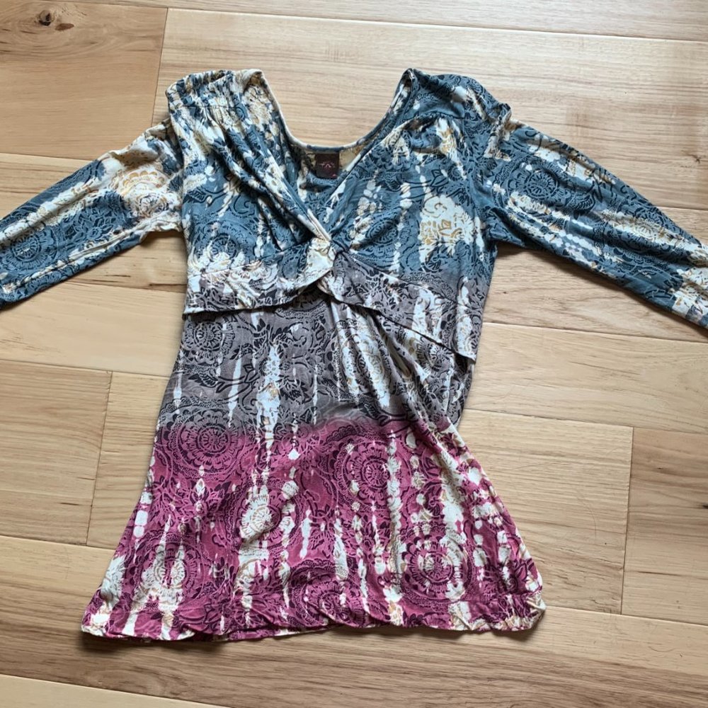 Language Los Angeles Lightweight Long Sleeve Cotton Shirt, Size Medium